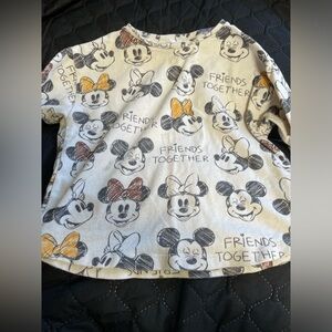 Zara Minnie Mouse long sleeve shirt